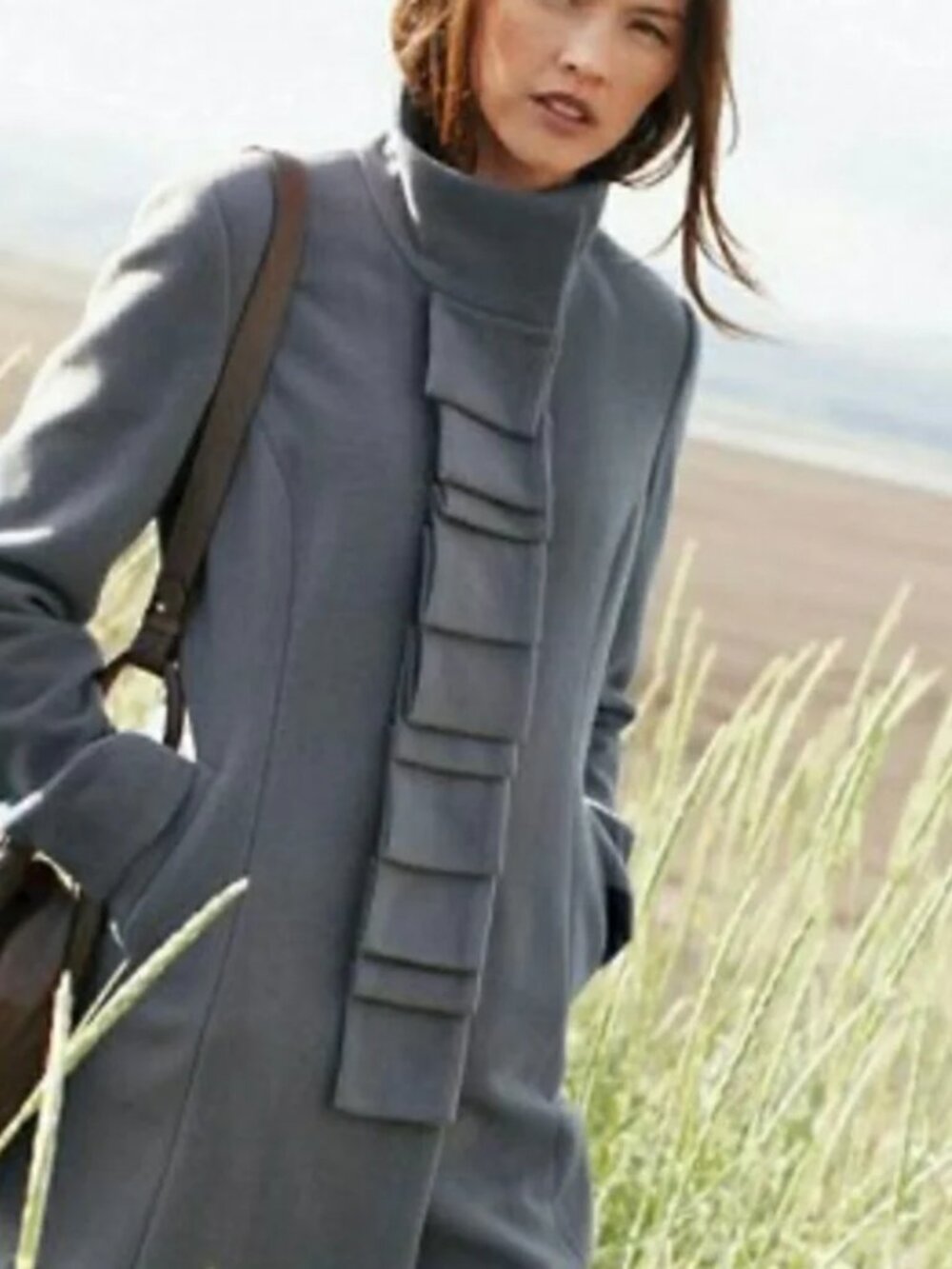 Garnet Hill Ribbon Front Coat